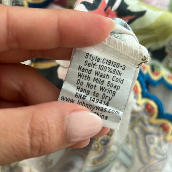 Johnny Was Multicolor Floral Blouse - Picture 9 of 9